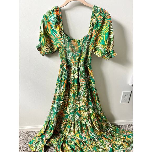 Betsey Johnson green tropical dress women's size small - Picture 4 of 5